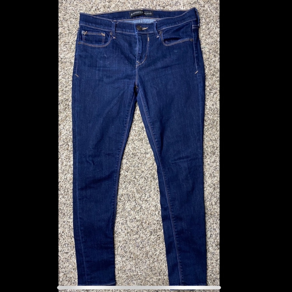 Express dark skinny denim jeans 8s